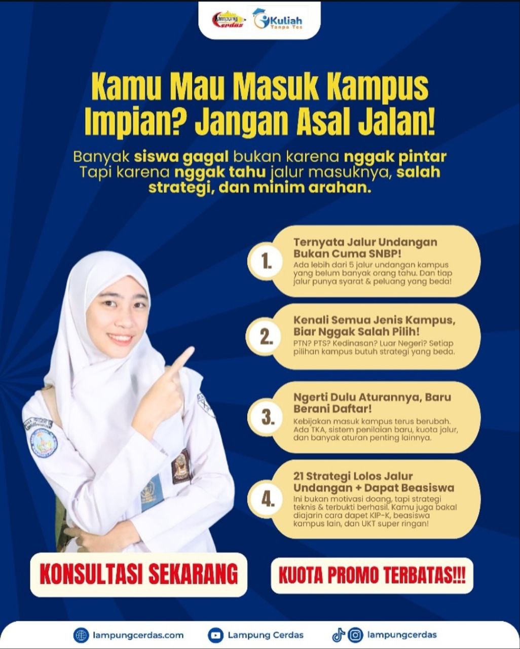 Mau bimbingan Ketrima Kuliah melalui berbagai Jalur Undangan di Indonesia?