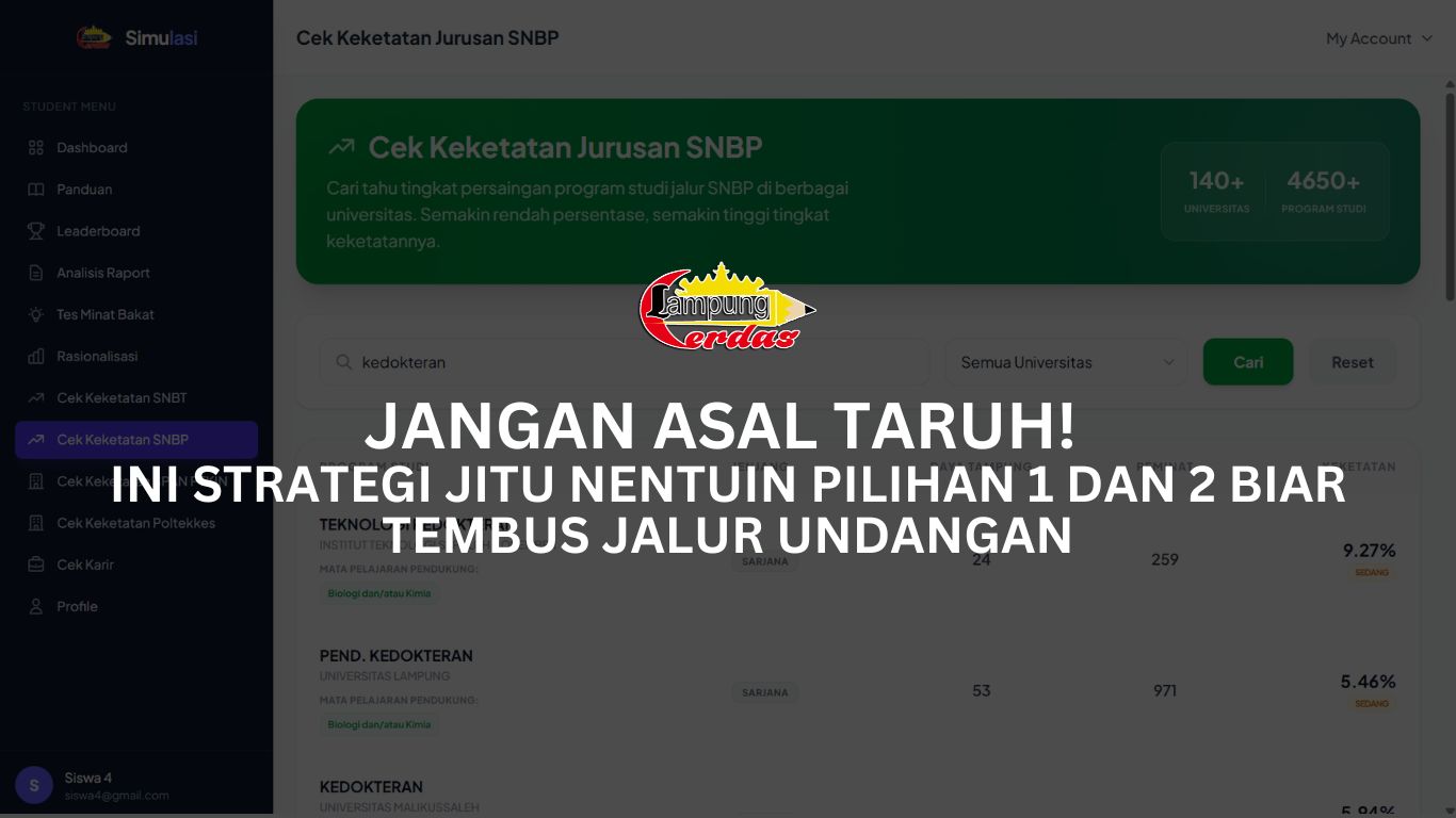 Jangan Asal Taruh! Ini Strategi Jitu Nentuin Pilihan 1 dan 2 Biar Tembus Jalur Undangan